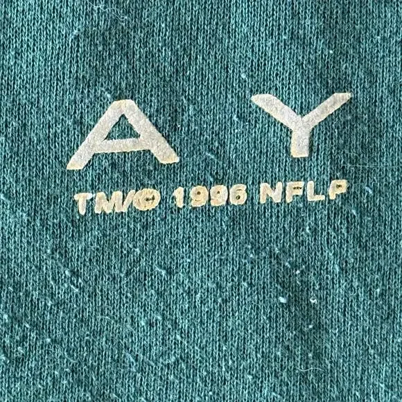 Vintage Logo 7 Green Bay Packers Green Crewneck Sweatshirt 1996 Size XL